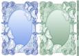 Blue and Green Butterflies Card Fronts