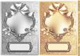 Pale Silver and Pale Gold Shiny Frame Card Fronts