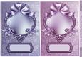 Lilac and Pink Shiny Frame Card Fronts