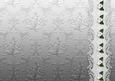 Silver Floral Spray Embossed with Floral Border
