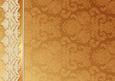 Gold Damask with Lace Matches with Cream Floral Envelope