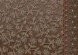 Brown Floral Lace with Lace and Pearls Border