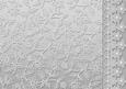 Silver Floral Lace with Lace and Pearls Border