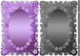 Magenta and Charcoal Pretty Floral Card Fronts