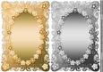 Gold and Silver Pretty Floral Card Fronts