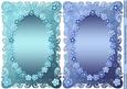 Teal and Blue Pretty Floral Card Fronts