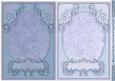 Blue and Pale Blue Floral Scroll Card Fronts