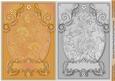 Gold and Silver Floral Scroll Card Fronts