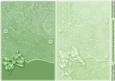 Leaf Green and Pale Green Scrapbook Style Card Fronts