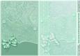 Green and Eau De Nil Scrapbook Style Card Fronts