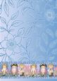 Blue Flower Girls Backing Paper