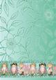 Aqua Flower Girls Backing Paper