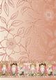 Peach Flower Girls Backing Paper