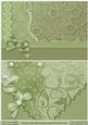 Moss and Leaf Green Scrapbook Style Floral Card Fronts