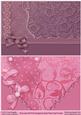 Plum and Hot Pink Scrapbook Style Floral Card Fronts