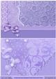 Purple and Lilac Scrapbook Style Floral Card Fronts