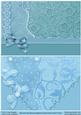 Teal and Sky Blue Scrapbook Style Floral Card Fronts