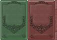 Green and Mahogany Leather Shield Card Fronts