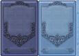 Navy and Blue Leather Shield Card Fronts