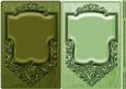 Bright Green and Lime Ornate Frame Card Fronts