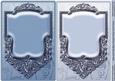 Blue and Pale Blue Ornate Frame Card Fronts