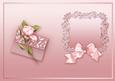 Pink Roses Bouquet on an Ornate Frame Matching A5 Insert