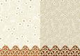 Beige Flowers and Leaves with Ornate Border Duo Paper