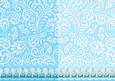 Aqua Swirls and Butterflies with Lace Scalloped Border Duo
