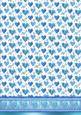 Aqua Pretty Hearts with a Hearts Border