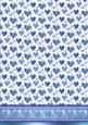 Blue Pretty Hearts with a Hearts Border