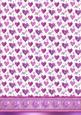 Magenta Pretty Hearts with a Hearts Border