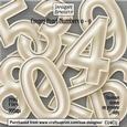 Designer Resource - Cream Pearl Numbers 0 - 9