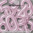 Designer Resource - Pink Pearl Numbers 0 - 9