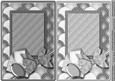 Charcoal and Silver Satin Bow and Lace Envelope Card Fronts