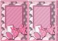 Deep Pink and Pink Satin Bow and Lace Envelope Card Fronts