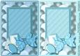 Teal and Aqua Satin Bow and Lace Envelope Card Fronts