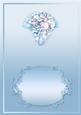 Floral Fan Blue Matching A5 Insert