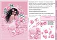 Young Lady in a Pink Floral Frame Decoupage