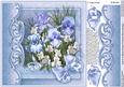 Iris in a Blue Rope Frame - 8in x 8in Decoupage