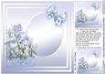 Iris in a Blue Rope Frame - 8in x 8in Insert Plate