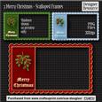 Designer Resource - Christmas Scalloped Frames Merry Christm