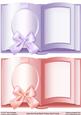 Lilac and Coral Book Frame Card Fronts
