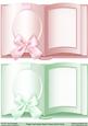 Peach and Green Book Frame Card Fronts