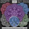 Designer Resource - Flower Shaped Mats - Deep Colours