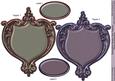 Decorative Panels Taupe & Aubergine Card Toppers