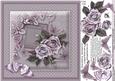 Shabby Chic Aubergine Roses - 8in x 8in Decoupage