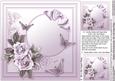 Shabby Chic Aubergine Roses Matching 8in x 8in Insert Plate