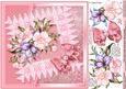 Pink Anemones and Lace - 8in x 8in Decoupage