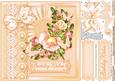 Roses on a Lemon Doily - 8in x 8in Decoupage