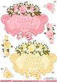 Sentiment Panels Happy Birthday Pink and Gold